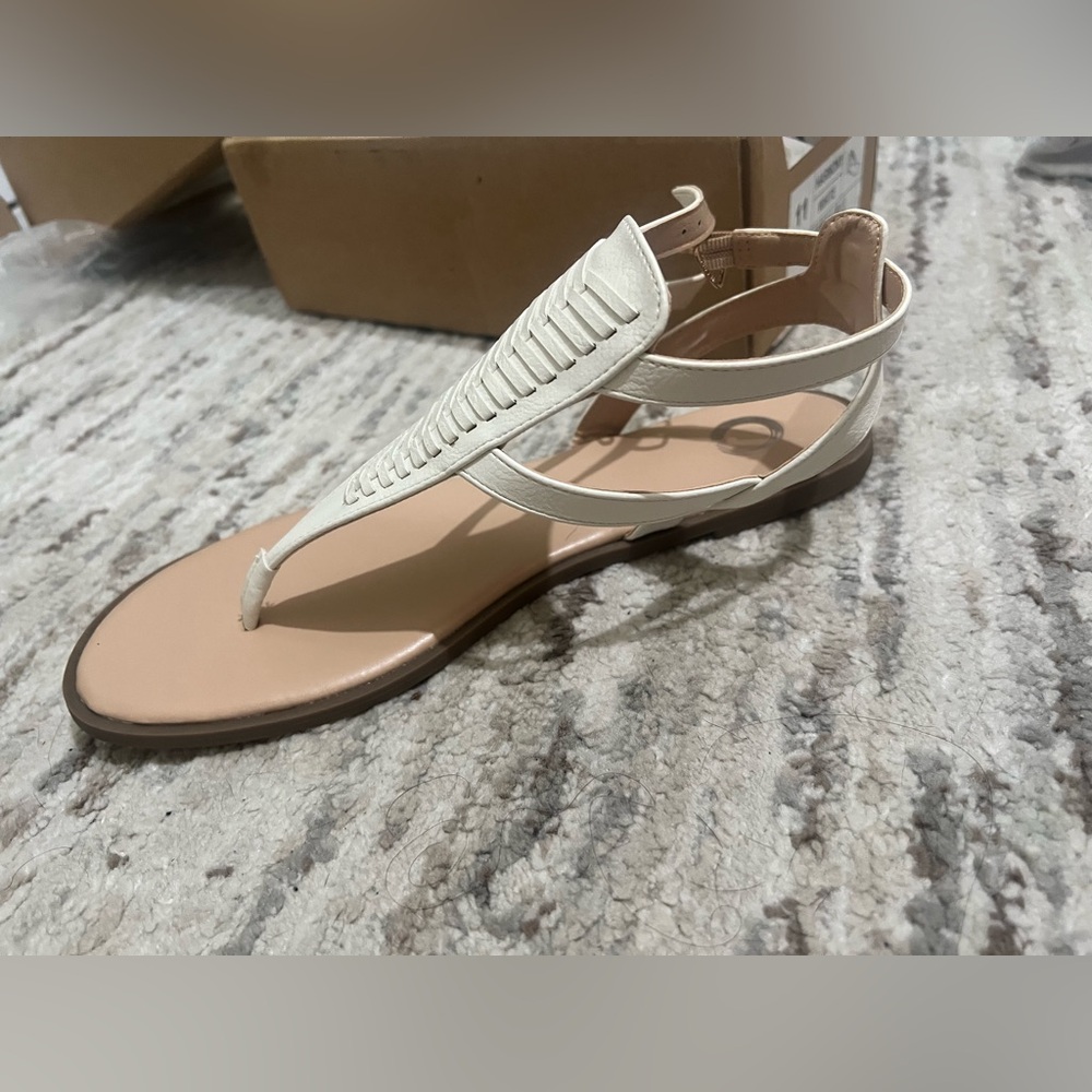 White sandals. NWT